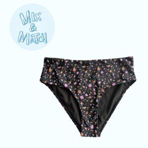 Floral High Waist Swim Separate Size S NWOT Skinny Dip